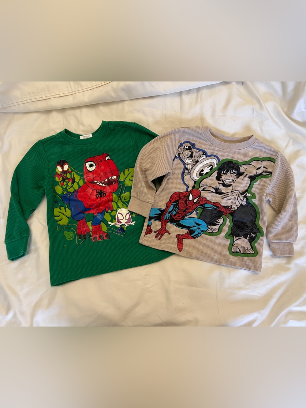 Marvel Kids Spider-Man Avengers Graphic Thermal Shirts